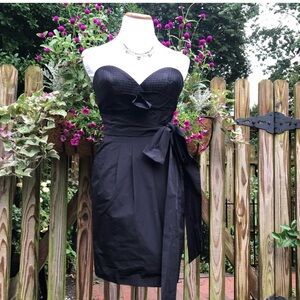 NWT- BCBGMaxAzria- Elegant Black Strapless Dress